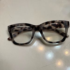 NWT blue light glasses white splotched leopard